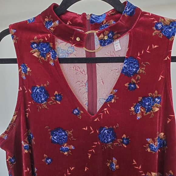 Xhilaration Velour Velvet Jewel Tone Dress - Picture 3 of 4